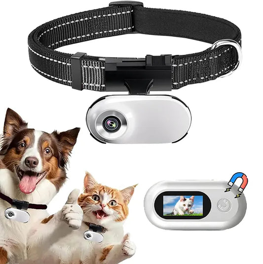 FurrSnap Dog Collar Camera – HD 1080P Wireless Mini Action Cam for Pets, Indoor & Outdoor, No WiFi Required