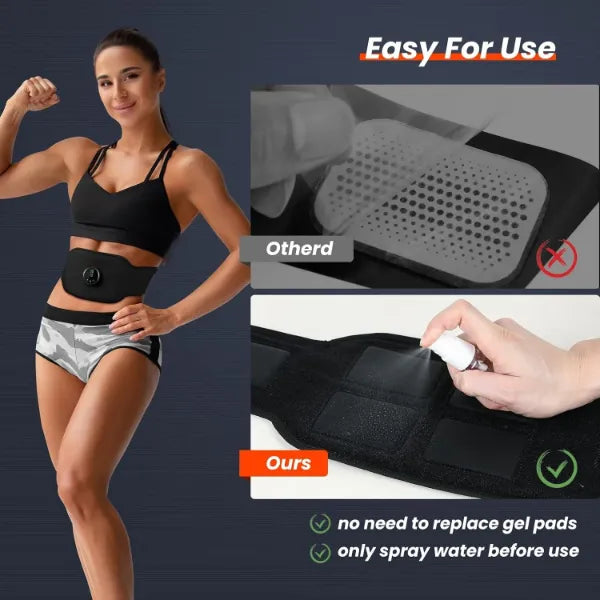 LumiAB EMS Ab Stimulator Belt – 12 Modes & 19 Intensity Levels | Full Body Muscle Toning for Core, Arms & Legs