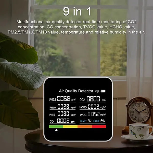 Aeromiq Air Quality Monitor – Real-Time Indoor Air Quality Detector for Home & Office
