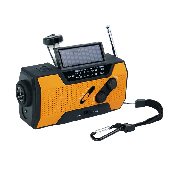 AleSkio Emergency Weather Radio – NOAA, Hand Crank, Solar & USB, Power Bank, SOS Alarm & Flashlight