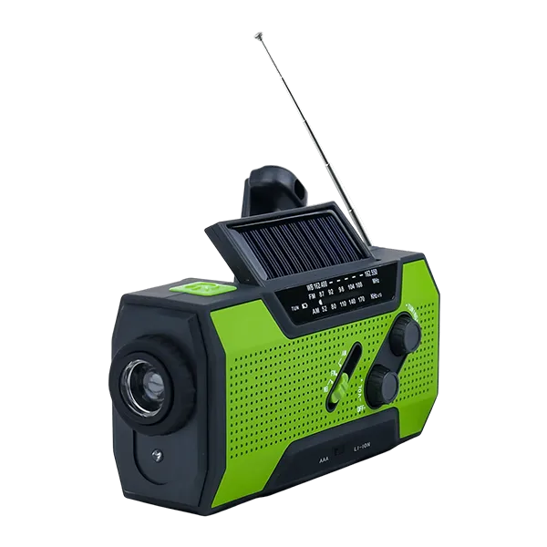 AleSkio Emergency Weather Radio – NOAA, Hand Crank, Solar & USB, Power Bank, SOS Alarm & Flashlight