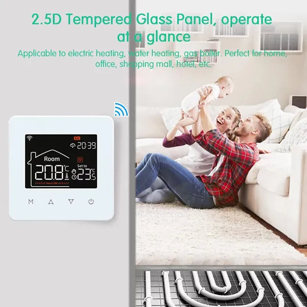 AuraTemp Smart Thermostat – WiFi Heating Control with Google & Alexa Support