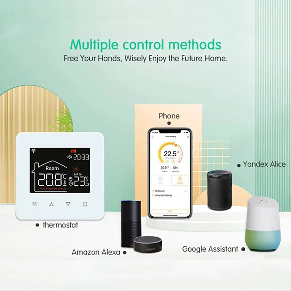 AuraTemp Smart Thermostat – WiFi Heating Control with Google & Alexa Support