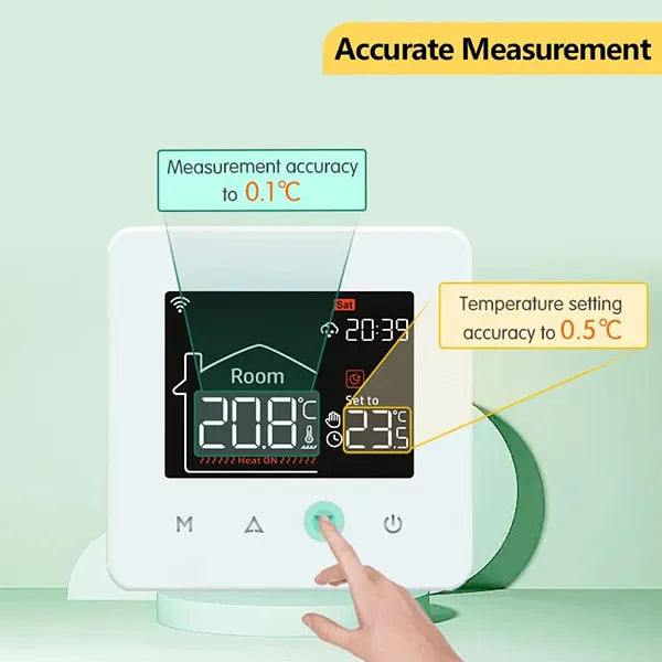 AuraTemp Smart Thermostat – WiFi Heating Control with Google & Alexa Support
