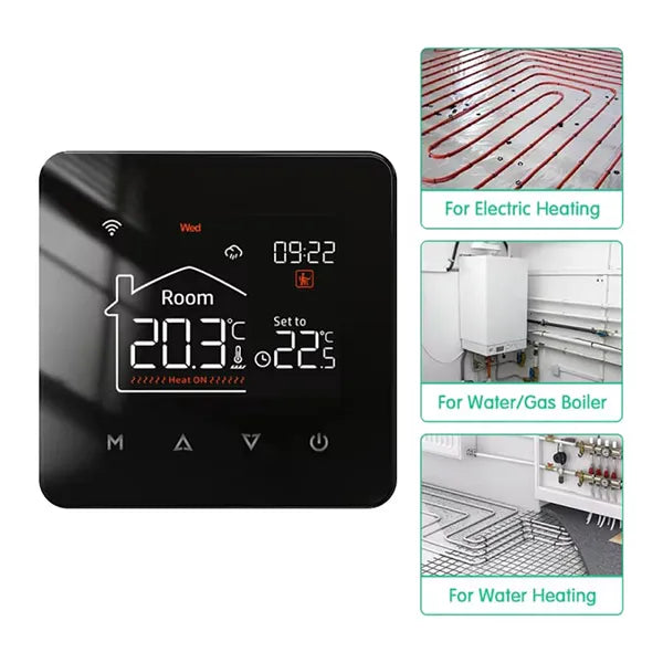 AuraTemp Smart Thermostat – WiFi Heating Control with Google & Alexa Support