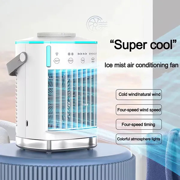 BaliAir 3-in-1 Portable Air Conditioner – Mini Air Cooler with Humidifier & LED Night Light for Home, Office & Desktop
