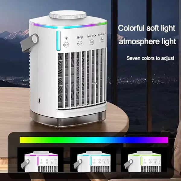 BaliAir 3-in-1 Portable Air Conditioner – Mini Air Cooler with Humidifier & LED Night Light for Home, Office & Desktop