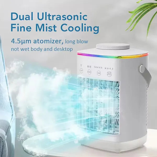 BaliAir 3-in-1 Portable Air Conditioner – Mini Air Cooler with Humidifier & LED Night Light for Home, Office & Desktop