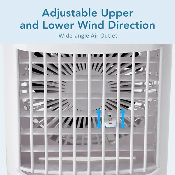 BaliAir 3-in-1 Portable Air Conditioner – Mini Air Cooler with Humidifier & LED Night Light for Home, Office & Desktop