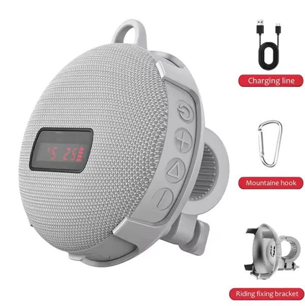 BikeSpear Bike Speaker – 8W Wireless Bluetooth, IPX7 Waterproof, LED Speed Display, 2200mAh Battery