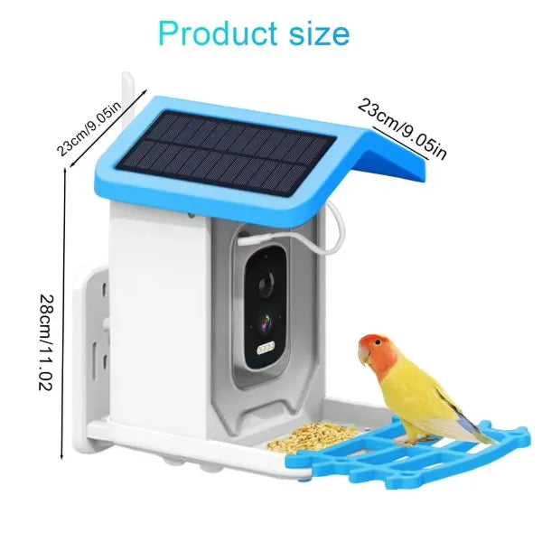 JulyBird Smart Bird Feeder with Camera – 4MP Solar WiFi Camera & AI Bird Recognition | 2-Pack