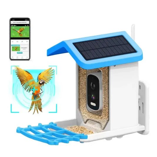 JulyBird Smart Bird Feeder with Camera – 4MP Solar WiFi Camera & AI Bird Recognition | 2-Pack