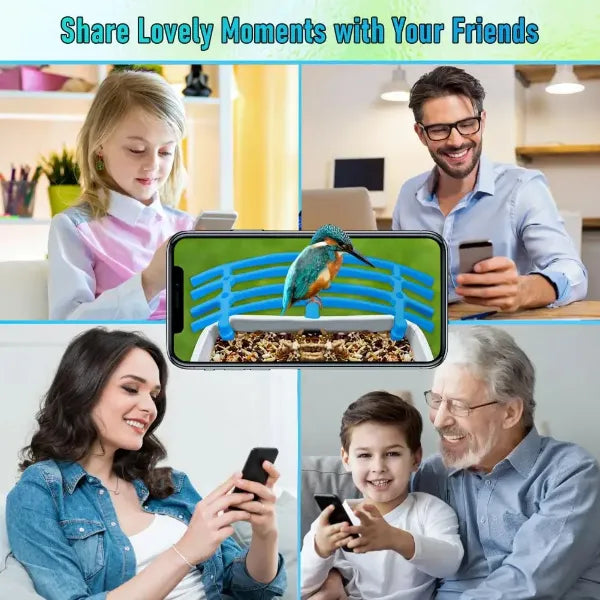 JulyBird Smart Bird Feeder with Camera – 4MP Solar WiFi Camera & AI Bird Recognition | 2-Pack