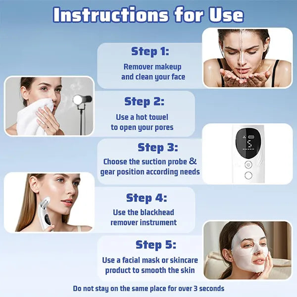 BlaRevia Blackhead Remover Vacuum – 5-Probe Electric Pore Cleaner for Women & Men