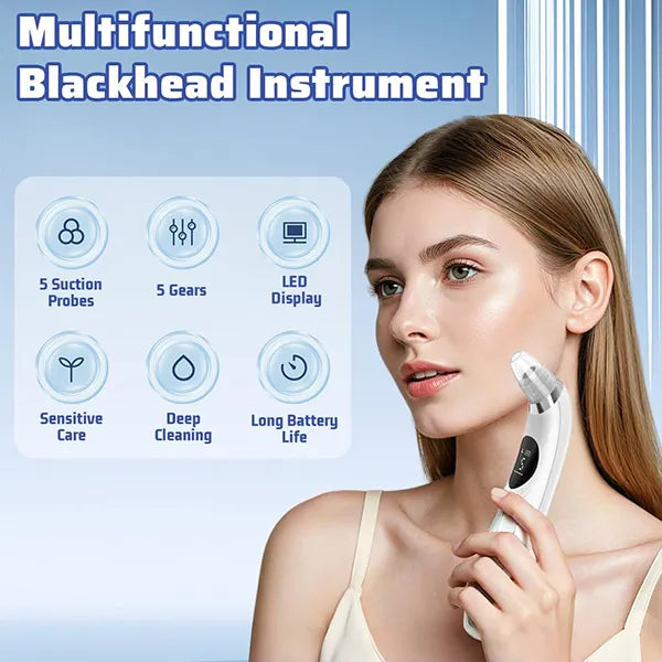 BlaRevia Blackhead Remover Vacuum – 5-Probe Electric Pore Cleaner for Women & Men