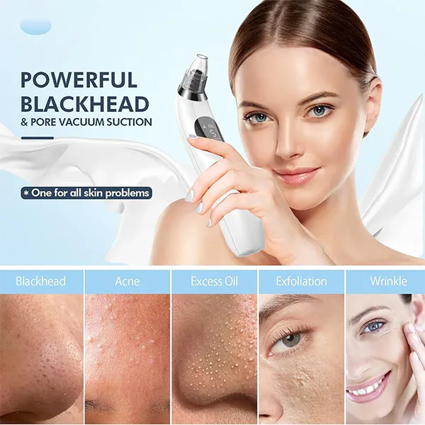 BlaRevia Blackhead Remover Vacuum – 5-Probe Electric Pore Cleaner for Women & Men