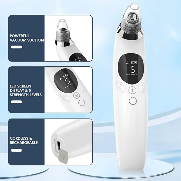 BlaRevia Blackhead Remover Vacuum – 5-Probe Electric Pore Cleaner for Women & Men