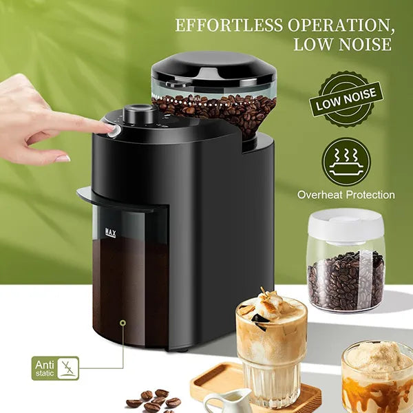 Burrio Electric Burr Coffee Grinder – 28 Grind Settings, 12 Cups, Stainless Steel