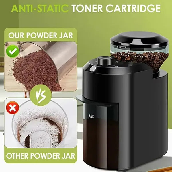 Burrio Electric Burr Coffee Grinder – 28 Grind Settings, 12 Cups, Stainless Steel