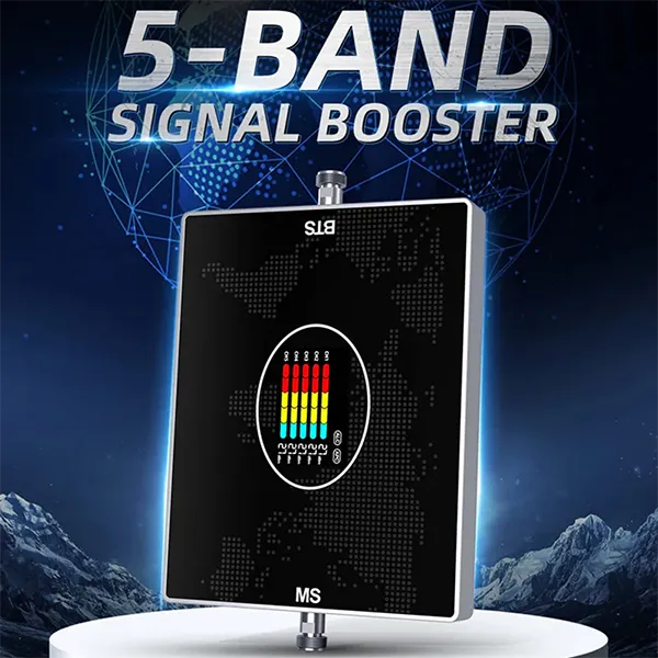 PiamSig R10 Cell Phone Signal Booster – 4G LTE, 800 Sq.Ft Coverage, Smart LCD, All U.S. Carriers, FCC Approved