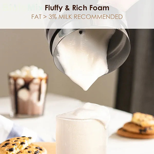 ChoMiz 4-in-1 Electric Milk Frother & Hot Chocolate Maker – Hot & Cold Foam, Latte, Cappuccino