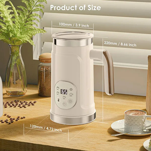 ChoMiz 4-in-1 Electric Milk Frother & Hot Chocolate Maker – Hot & Cold Foam, Latte, Cappuccino