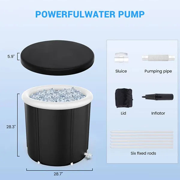 Chyllo Portable Cold Plunge Tub – 400L / 105 Gal Inflatable Ice Bath for Athletes, Multi-Layer Insulation