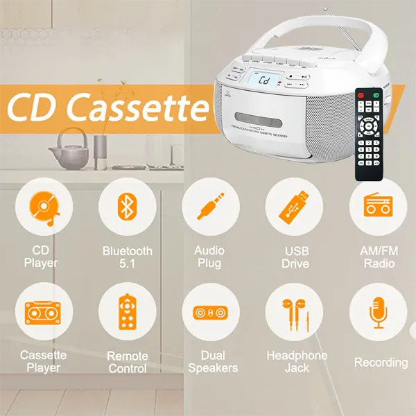 CiDPlay Portable CD Cassette 8390