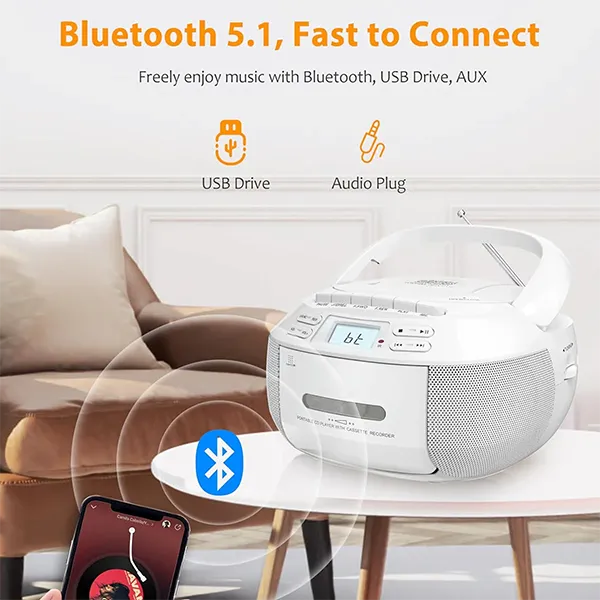 CiDPlay Portable CD Cassette 8390