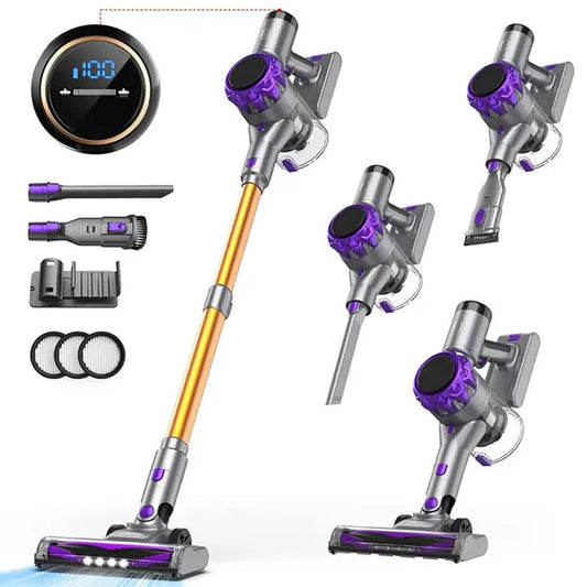 Cleanivia Cordless Stick Vacuum – 40Kpa 8-in-1 Lightweight Vacuum for Pet Hair, Hard Floors & Carpets