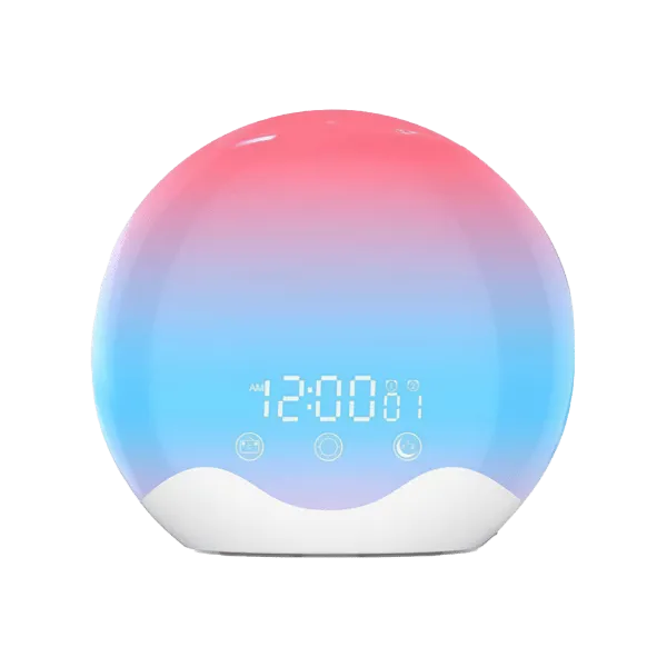 SunyClok Dawn Simulator Alarm Clock – Sunrise Wake-Up Light with 10,000 Lux, 12-Color Night Light & Sleep Aid
