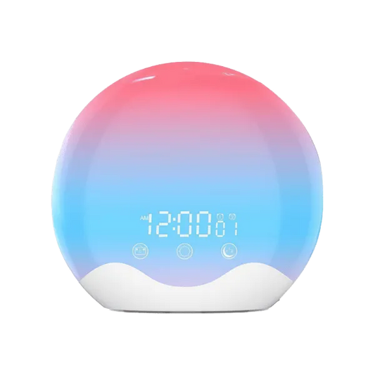 SunyClok Dawn Simulator Alarm Clock – Sunrise Wake-Up Light with 10,000 Lux, 12-Color Night Light & Sleep Aid