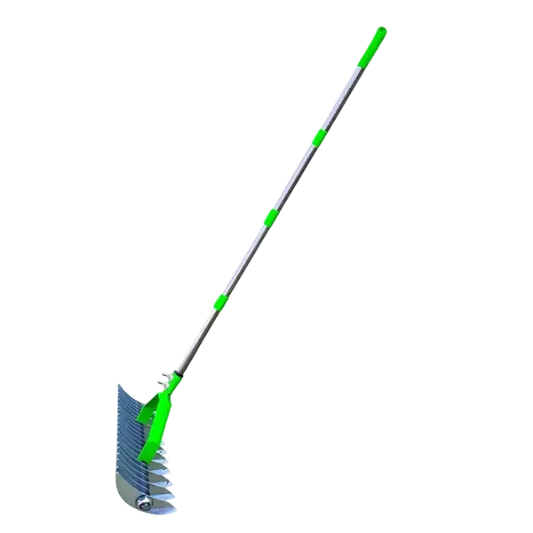 OmiRak3 Dethatching Rake – Double-Sided Stainless Steel Thatch Rake, 4-Section Adjustable Handle, Heavy Duty Dead Grass Removal