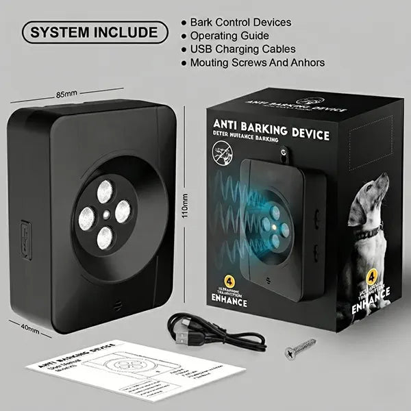 DigoMi3 Ultrasonic Anti-Barking Device – 4 Transmitters, 3 Modes, Long Range Bark Deterrent for Indoor & Outdoor Dog Training