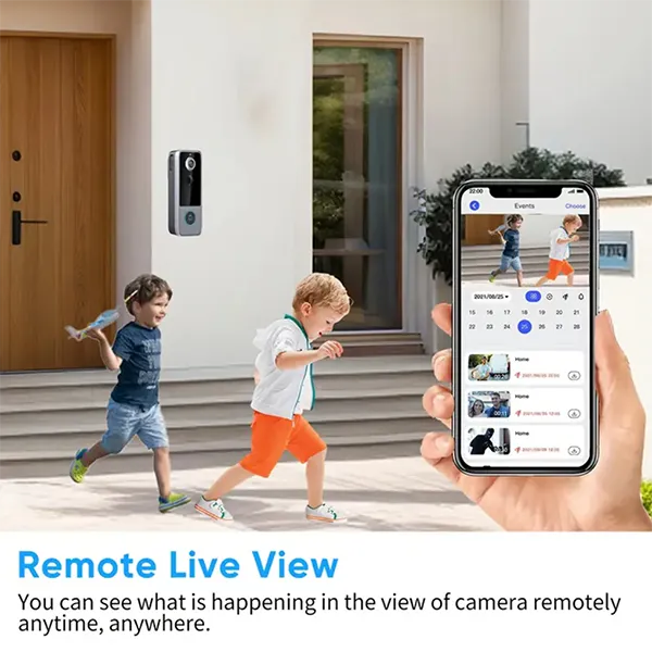 OliCam KZ Wireless Video Doorbell Camera – 1080P AI Night Vision, 4000mAh Battery, 2-Way Audio, No Subscription