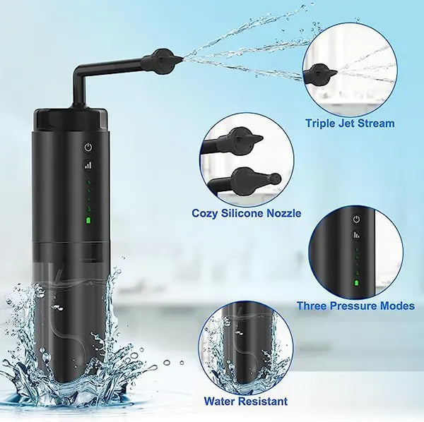 DomiE5 Electric Ear Wax Removal Kit – Water-Powered Irrigator, 4 Pressure Modes, 6-Piece Kit, USB Rechargeable, Waterproof