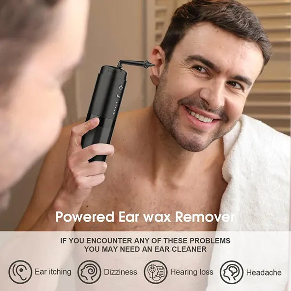 DomiE5 Electric Ear Wax Removal Kit – Water-Powered Irrigator, 4 Pressure Modes, 6-Piece Kit, USB Rechargeable, Waterproof