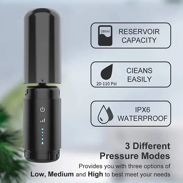 DomiE5 Electric Ear Wax Removal Kit – Water-Powered Irrigator, 4 Pressure Modes, 6-Piece Kit, USB Rechargeable, Waterproof