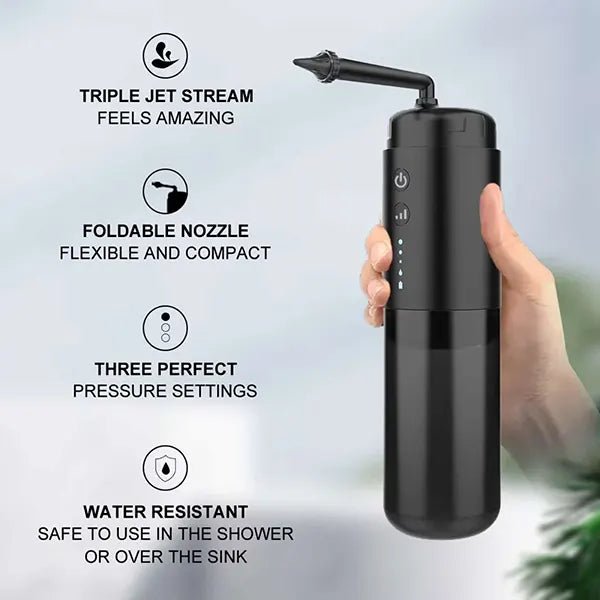 DomiE5 Electric Ear Wax Removal Kit – Water-Powered Irrigator, 4 Pressure Modes, 6-Piece Kit, USB Rechargeable, Waterproof