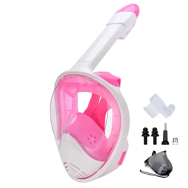 SnorkMask Full Face Snorkel Mask – 180° Panoramic View, Anti-Fog & Anti-Leak, Camera Mount, Foldable Snorkeling Set for Adults