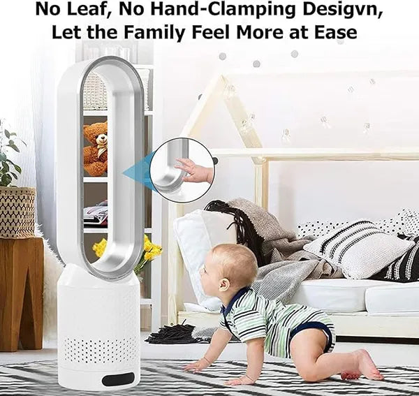 MolyFans Bladeless Tower Fan – 20", Air Purification, 8 Speeds, 90° Oscillation, Remote & 120-Min Timer