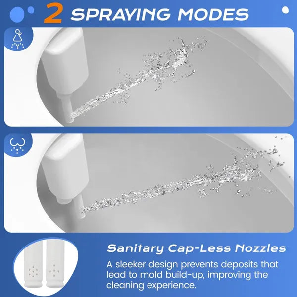 Flowzi Bidet Attachment – Easy-Install Non-Electric Toilet Bidet Seat Attachment