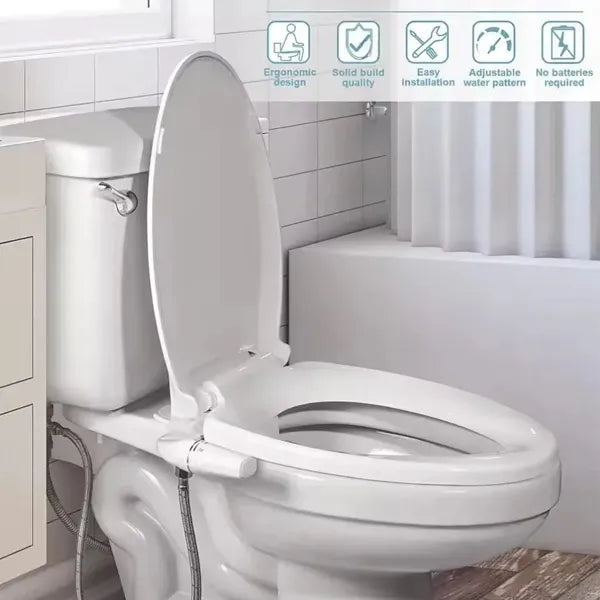 Flowzi Bidet Attachment – Easy-Install Non-Electric Toilet Bidet Seat Attachment