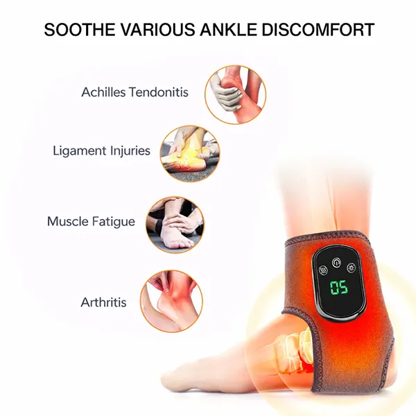 MisuFo N5 Foot Massager – Cordless Electric Foot Wrap with Heat, 3 Massage Modes, 5 Heat Levels for Pain Relief