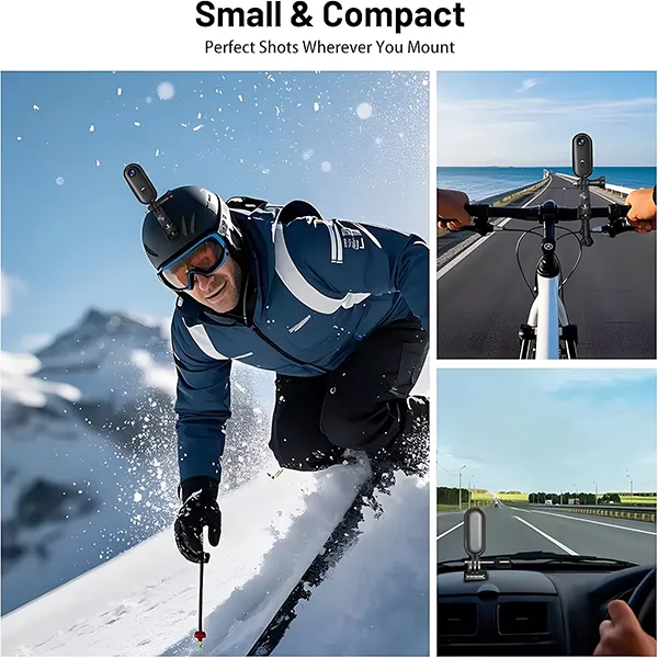 GoJo4K Body Cam – 4K Ultra HD WiFi Action Camera, Thumb-Size 1.25oz, IPX7 Waterproof, 120-Min Battery, 360° Magnetic Clip