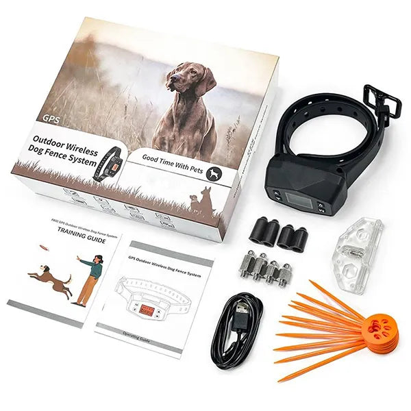 FurrFen GPS Dog Fence – Wireless Portable Electric Fence Collar with GPS & Activity Tracker for Large Dogs