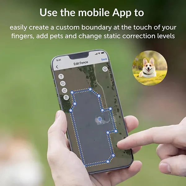 FurrFen GPS Dog Fence – Wireless Portable Electric Fence Collar with GPS & Activity Tracker for Large Dogs