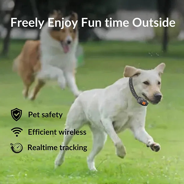 FurrFen GPS Dog Fence – Wireless Portable Electric Fence Collar with GPS & Activity Tracker for Large Dogs