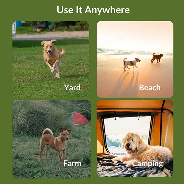 FurrFen GPS Dog Fence – Wireless Portable Electric Fence Collar with GPS & Activity Tracker for Large Dogs