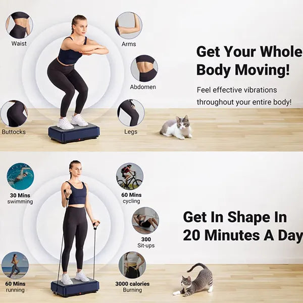 HamoVib Vibration Plate – 99 Levels, Full Body Sculpting, Fat Reduction & Slimming Exercise Machine
